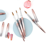Professionnel Mini Manucure Pédicure Marque Privée Colle Une Étape Gel Stylo Brosse À Ongles Kolinsky Nail Art Brosse
