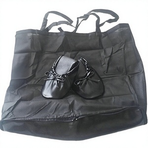 Zapatos Planos <span class=keywords><strong>de</strong></span> <span class=keywords><strong>Ballet</strong></span> Negros para Mujer, Deslizables, Plegables, Enrollables, con Bolsa, Comodidad para Toda la Temporada, <span class=keywords><strong>Precio</strong></span> Económico al por Mayor - Product Image 1