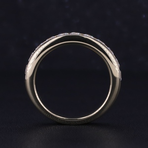 Starsgem Custom 3.2mm DEF VS Lab Diamond Channel Set 10k Yellow Gold Eternity <strong>Ring</strong> <strong>Plus</strong> <strong>Size</strong> Stackable Fine Jewelry - Product Image 5