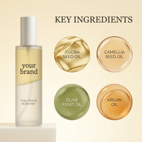 Brume parfumée hydratante visage et corps au ratio doré 7:3, biologique, de luxe, à marque privée, à base de graines de Jojoba