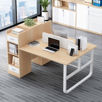 Bureaux de style minimaliste moderne en bois, modulaires, pour une ou plusieurs personnes, cloisons de bureau pour employés