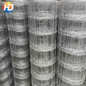 Heavy Duty 2.5mm 15cm 20cm Hole Size 1.2x100m 10 Lines How Much Is Fixed Knot Deer Fence Hog Wire Fencing For Sale