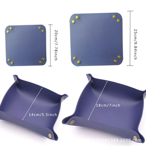 <span class=keywords><strong>Plateau</strong></span> à dés élégant Ménage <span class=keywords><strong>Bureau</strong></span> <span class=keywords><strong>Plateau</strong></span> de valet en cuir Pu Rangement Plateaux à dés - Product Image 4