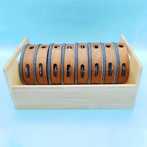 Wholesale Wooden Frame Tambourine with Metal Jingle Bells, 8 Pieces With Wooden Storage Case <b>For</b> Preschool Music Teaching Aids - Product Image 3