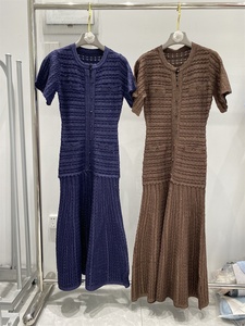 OUDINA Vendita all'Ingrosso di Fabbrica Nuovi Colori per Ramadan ed Eid Abito Lungo in Maglia a Maniche Corte Sopra il <span class=keywords><strong>Ginocchio</strong></span> per Donne - Product Image 5