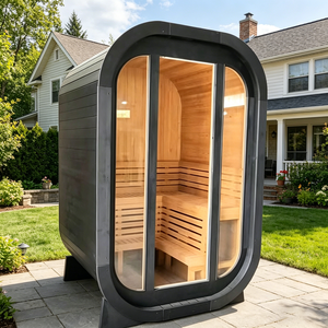 <span class=keywords><strong>Sauna</strong></span> Esterna Tradizionale ed Elegante in Legno di Cedro, Mini <span class=keywords><strong>Sauna</strong></span> <span class=keywords><strong>a</strong></span> <span class=keywords><strong>Legna</strong></span> per 1-2-4 Persone, 2400 Wide 110v, per Giardino/Cortile - Product Image 1