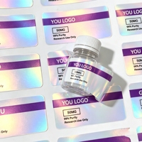 Etiqueta Holográfica de Trazabilidad para Frascos de Medicamentos de 3ml y 10ml, Etiqueta Adhesiva Impermeable Personalizada para Laboratorio Farmacéutico