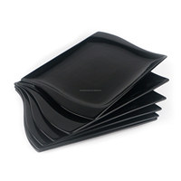Service de table en porcelaine blanche de luxe à succès pour les hôtels, vaisselle de table d'angle sans fin, assiette en céramique, vaisselle