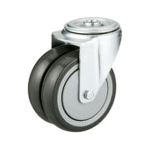 Roulettes industrielles à double roulement en PU de qualité supérieure 100 mm/125 mm, prix compétitif, roulettes légères avec roulement à billes - Product Image 4