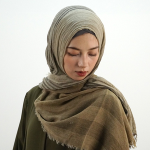 Vente en gros, nouveau design, foulards teints sales pour femmes, foulards soudanais, hijab en coton, longs châles ombragés, <span class=keywords><strong>voiles</strong></span> pour femmes musulmanes - Product Image 3