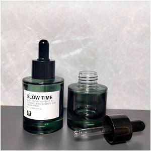 Bouteilles compte-gouttes en verre vert foncé de haute qualité 30ml 50ml Tubes d'emballage d'huile de massage d'huile essentielle de sérum de soin de la peau - Product Image 4