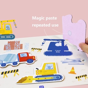 YUCI nouveau livre calme occupé autocollant réutilisable Montessori jeux de Puzzle éducatifs enfants merveille ville puzzle jouets pour garçons filles - Product Image 5