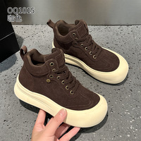 Baskets montantes pour femmes en daim à semelle épaisse, style décontracté Campus, chaussures robustes, tailles adultes 35 36 37 38 39 40 41 42