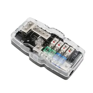 <span class=keywords><strong>Caja</strong></span> <span class=keywords><strong>de</strong></span> <span class=keywords><strong>fusibles</strong></span> para campistas, coches, audio, estéreos, 30A, 60A, 80A con LED rojo 0-4 GA 4 circuitos - Product Image 1