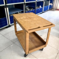 Carrito de Servicio Rodante de Plástico de Alta Resistencia para Almacén o Garaje, de Dos Niveles, con Capacidad para 500 Libras, con Ruedas de 5 Pulgadas