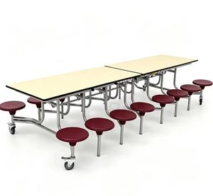 Factory Directly Wholesale School Commercial Hotel Gym Bedroom Use <strong>8</strong>/12/16 Seating Mobile Folding Panel Table Canteen <strong>Cafeteria</strong> - Product Image 2
