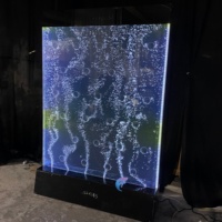 Lumières LED étanches à changement de couleur, panneau lumineux, rideau lumineux, design cascade de bulles d'eau, matériau acrylique, pliable