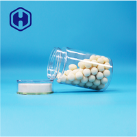 Pot en plastique transparent rond de qualité alimentaire pour animaux de compagnie, étanche, sans BPA, pour bonbons, noix, collations, aliments pour bébés avec couvercle à vis rond