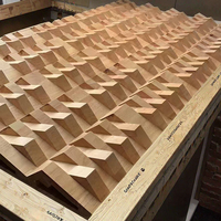 Panneau diffuseur acoustique en bois massif, style design industriel, absorption acoustique pour studios d'enregistrement