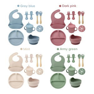 Custom Silicone Weaning Plate Set for Baby Toddler Suction Bowl Sippy Cup Fork Spoon Kids Dining - Product Image 4