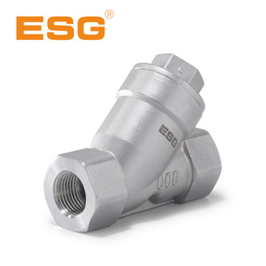 Válvula de Retención Tipo Y de Acero Inoxidable ESG DN8 10 15 20 25 32 40 50 con Resorte, Unidireccional, Anti-Reflujo para Agua - Product Image 1