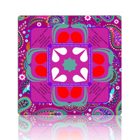 Tapis de Mahjong Américain Vintage Fuchsia avec Design Imperméable et Antidérapant en Caoutchouc Naturel, Taille Personnalisable