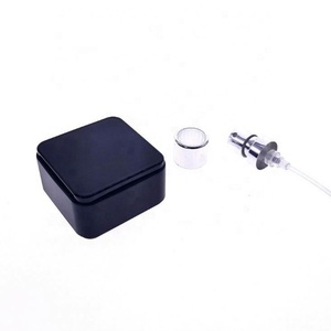 Square Rectangle Empty Transparent 50ml <b>Perfume</b> Glass <b>Bottle</b> With Round Black Cap - Product Image 3