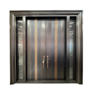 <span class=keywords><strong>Porta</strong></span> in Alluminio Pressofuso Insonorizzata Stile Americano per Ingresso di Ville Moderne, Risparmio Energetico, Ordine all'Ingrosso - Product Image 1