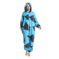 Пижама в виде животных, уютный пижамный комплект для взрослых, мужской комбинезон