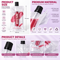 Pochette d'emballage vide pour cils, sérum, brillant à lèvres, format mini, avec bec verseur, pour échantillons cosmétiques