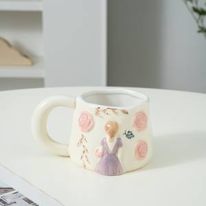 Taza de Café de Cerámica Pintada a Mano, Creativa y Original, Taza para Leche de Desayuno - Product Image 3