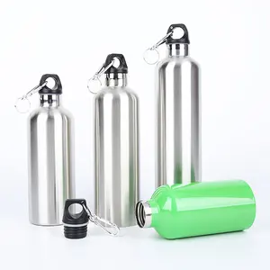 Botella de metal de acero inoxidable botella de agua de boca pequeña para agua caliente y fría