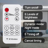 Bande lumineuse LED sous-meuble pour cuisine, intensité d'éclairage réglable, avec télécommande et adaptateur, minuterie blanche fraîche, 13 pieds