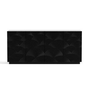 Sideboard Buffetschrank mit 4 Türen Moderner Akzent-Aufbewahrungsschrank Luxuriöser Bodenschrank <span class=keywords><strong>Buffet</strong></span> mit Freistehender Anti-Kipp-Funktion für die Küche - Product Image 4