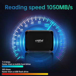 X9 Portable SSD 1TB <b>2TB</b> Read up to 1050MB/s USB 3.2 External Solid State Drive Lightweight Small SSD - Product Image 4