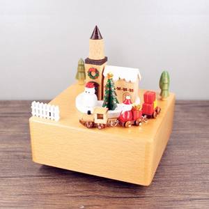 2025 migliori giocattoli di natale Xmas Santa Claus treno ornamento fatto a mano natale carillon buon natale - Product Image 6