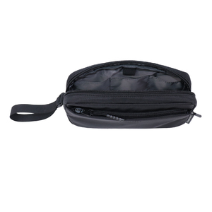 Pochette de rangement fine résistante à l'usure avec dragonne, organisateur d'électronique léger et portable, couleur unie noir, personnalisable - Product Image 5