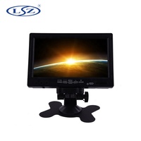 Moniteur de rétroviseur de voiture de 7 pouces, moniteur LCD de voiture 12V avec caméra arrière et aide au stationnement en marche arrière, ajustement universel