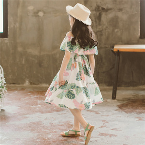 Ropa Infantil al por Mayor, Vestido de Playa con Flores para Niñas, Moda Infantil para Bodas de Verano, Ropa para Niños de 3 a 10 Años - Product Image 4