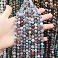 Perles d'agate du Botswana à facettes naturelles en gros pierre précieuse de coupe de diamant pour l'artisanat de bijoux perles en vrac