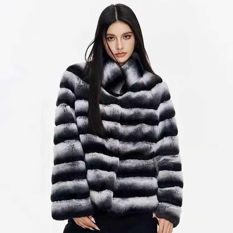 Bunny Regal Faux Fur Coats Genuine Chinchilla Fur Coats Luxury