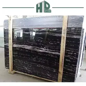 Luxustein schwarz silber weiß Drachenhafen-Marmorplatte für Wandverkleidung und Bodenbelag