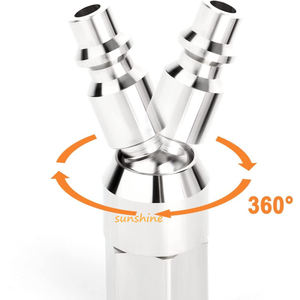 Prise rapide rotative à <span class=keywords><strong>360</strong></span> ° SS 1/4 "mâle femelle US JP EU PLUG connecteur d'outils de pistolet de nettoyage d'air universel connecteur de tuyau tornade - Product Image 2