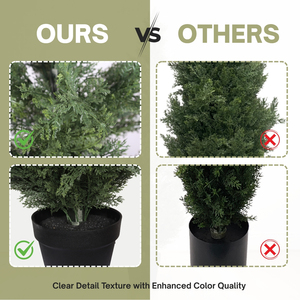 Árbol de Ciprés Artificial de 1.5 m en Maceta Negra, Resistente a los Rayos UV, Planta Topiaria Realista para Interiores, Exteriores, Jardín y Entrada - Product Image 5