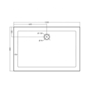 <span class=keywords><strong>Plato</strong></span> <span class=keywords><strong>de</strong></span> <span class=keywords><strong>ducha</strong></span> rectangular SMC, 1200x800x40mm, Base cuadrada y delgada, precio barato - Product Image 6