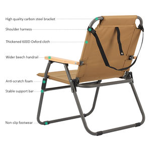 Chaise de camping pliable compacte de luxe pour l'extérieur, personnalisable en gros, pour pique-nique et plage - Product Image 3