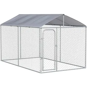 Outdoor günstig 10 x 10 kennel hochbelastbar großes tier hundekäfig kette schlüsselband zaun hundehänge