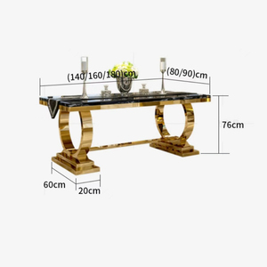 <span class=keywords><strong>Tavolo</strong></span> <span class=keywords><strong>da</strong></span> Pranzo di Lusso Moderno in Marmo Dorato per <span class=keywords><strong>Soggiorno</strong></span>, Set <span class=keywords><strong>Tavolo</strong></span> <span class=keywords><strong>da</strong></span> Pranzo Rettangolare Moderno di Lusso - Product Image 6