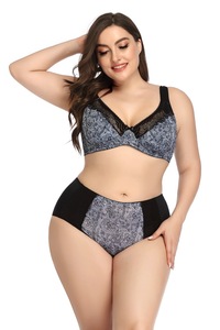 Venta al por mayor Sexy de encaje ropa interior de gran tamaño Bra conjunto Gran taza sujetador y bragas ropa interior de encaje sujetador conjunto - Product Image 2