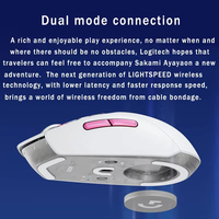 Logitech G309 Kamisato Ayaka LIGHTSPEED Mouse Gaming Nirkabel Koneksi Dual Mode Ringan untuk Kantor dan Game